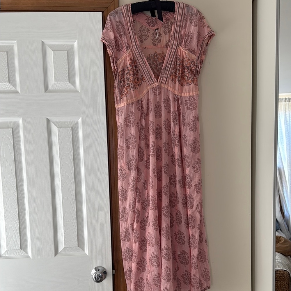 Free people Pink Floral Dress